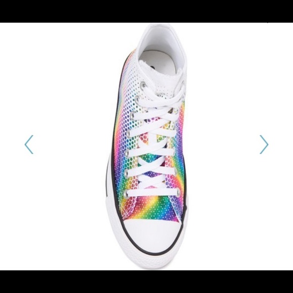 NEW Boutique! 
Converse Metallic Rainbow High Tops - Picture 3 of 6